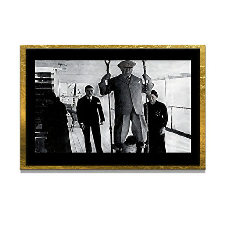 Gazi Mustafa Kemal Atatürk ÖZEL SERİ^# Miyrem  Design Cam Tablo Model: 241