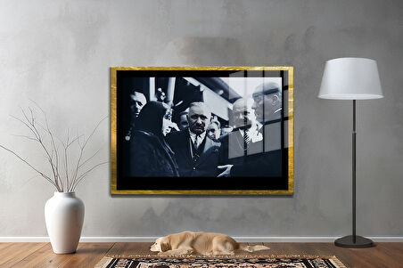 Gazi Mustafa Kemal Atatürk ÖZEL SERİ^# Miyrem  Design Cam Tablo Model: 244