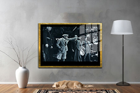 Gazi Mustafa Kemal Atatürk ÖZEL SERİ^# Miyrem  Design Cam Tablo Model: 246