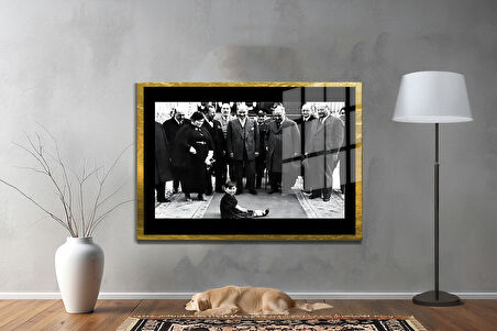 Gazi Mustafa Kemal Atatürk ÖZEL SERİ^# Miyrem  Design Cam Tablo Model: 247