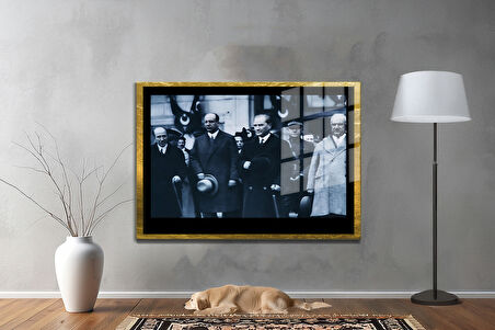 Gazi Mustafa Kemal Atatürk ÖZEL SERİ^# Miyrem  Design Cam Tablo Model: 250