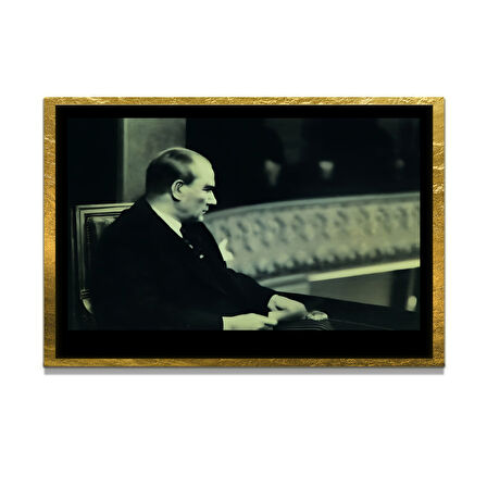 Gazi Mustafa Kemal Atatürk ÖZEL SERİ^# Miyrem  Design Cam Tablo Model: 252