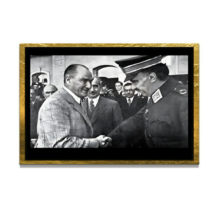 Gazi Mustafa Kemal Atatürk ÖZEL SERİ^# Miyrem  Design Cam Tablo Model: 255