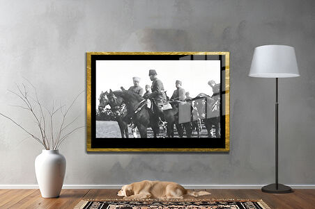 Gazi Mustafa Kemal Atatürk ÖZEL SERİ^# Miyrem  Design Cam Tablo Model: 261