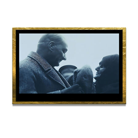 Gazi Mustafa Kemal Atatürk ÖZEL SERİ^# Miyrem  Design Cam Tablo Model: 265