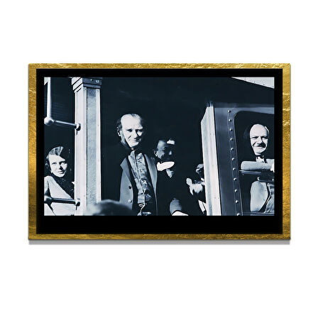 Gazi Mustafa Kemal Atatürk ÖZEL SERİ^# Miyrem  Design Cam Tablo Model: 267