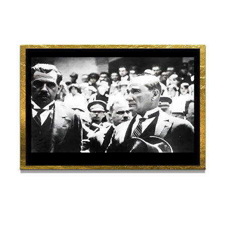 Gazi Mustafa Kemal Atatürk ÖZEL SERİ^# Miyrem  Design Cam Tablo Model: 268