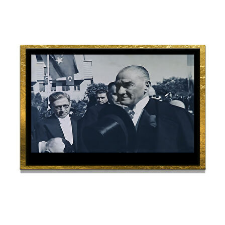 Gazi Mustafa Kemal Atatürk ÖZEL SERİ^# Miyrem  Design Cam Tablo Model: 269