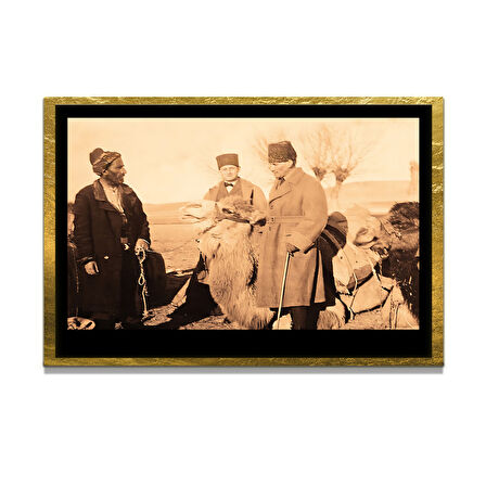 Gazi Mustafa Kemal Atatürk ÖZEL SERİ^# Miyrem  Design Cam Tablo Model: 273