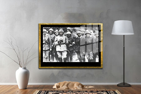 Gazi Mustafa Kemal Atatürk ÖZEL SERİ^# Miyrem  Design Cam Tablo Model: 275