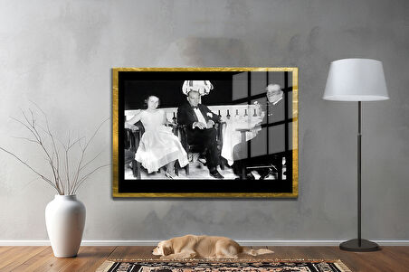 Gazi Mustafa Kemal Atatürk ÖZEL SERİ^# Miyrem  Design Cam Tablo Model: 276