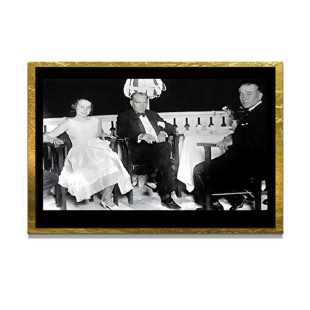 Gazi Mustafa Kemal Atatürk ÖZEL SERİ^# Miyrem  Design Cam Tablo Model: 276