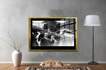 Gazi Mustafa Kemal Atatürk ÖZEL SERİ^# Miyrem  Design Cam Tablo Model: 278