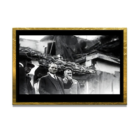 Gazi Mustafa Kemal Atatürk ÖZEL SERİ^# Miyrem  Design Cam Tablo Model: 278