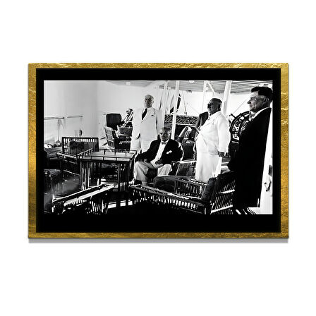 Gazi Mustafa Kemal Atatürk ÖZEL SERİ^# Miyrem  Design Cam Tablo Model: 280