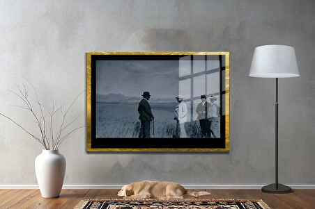 Gazi Mustafa Kemal Atatürk ÖZEL SERİ^# Miyrem  Design Cam Tablo Model: 283