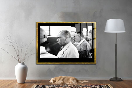 Gazi Mustafa Kemal Atatürk ÖZEL SERİ^# Miyrem  Design Cam Tablo Model: 286
