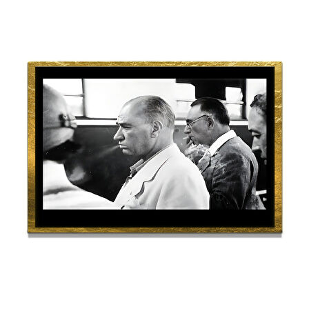 Gazi Mustafa Kemal Atatürk ÖZEL SERİ^# Miyrem  Design Cam Tablo Model: 286