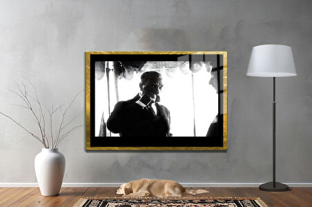 Gazi Mustafa Kemal Atatürk ÖZEL SERİ^# Miyrem  Design Cam Tablo Model: 288