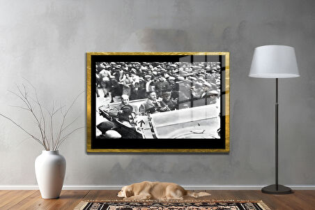 Gazi Mustafa Kemal Atatürk ÖZEL SERİ^# Miyrem  Design Cam Tablo Model: 290