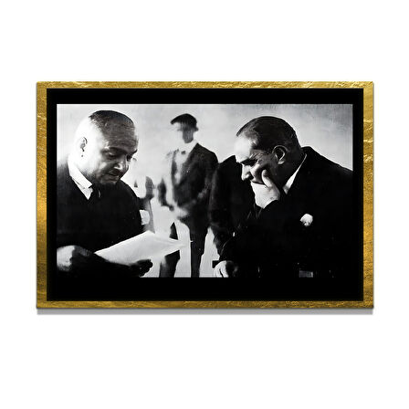 Gazi Mustafa Kemal Atatürk ÖZEL SERİ^# Miyrem  Design Cam Tablo Model: 295