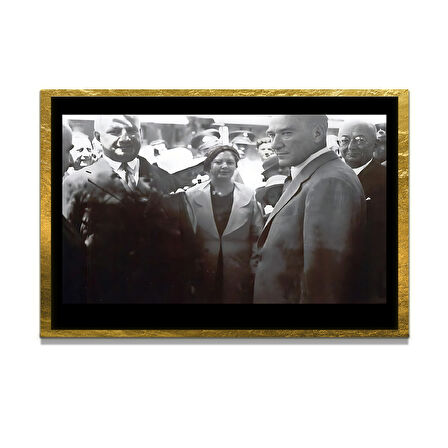 Gazi Mustafa Kemal Atatürk ÖZEL SERİ^# Miyrem  Design Cam Tablo Model: 299