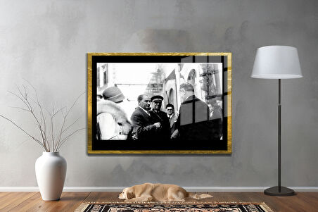 Gazi Mustafa Kemal Atatürk ÖZEL SERİ^# Miyrem  Design Cam Tablo Model: 301