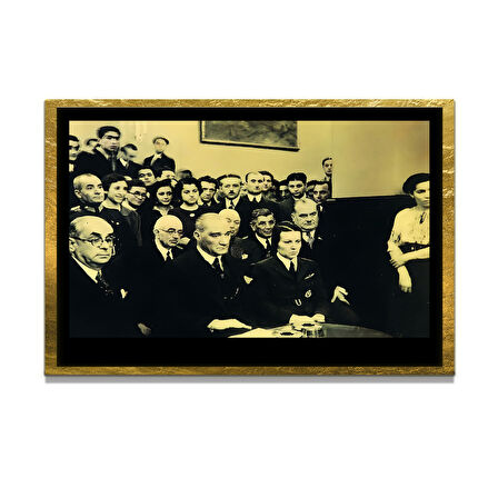 Gazi Mustafa Kemal Atatürk ÖZEL SERİ^# Miyrem  Design Cam Tablo Model: 302