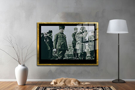 Gazi Mustafa Kemal Atatürk ÖZEL SERİ^# Miyrem  Design Cam Tablo Model: 304