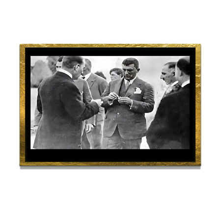 Gazi Mustafa Kemal Atatürk ÖZEL SERİ^# Miyrem  Design Cam Tablo Model: 305