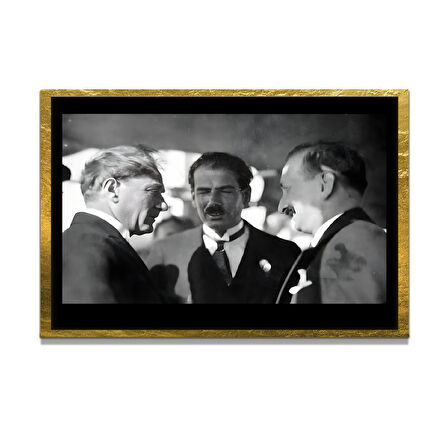 Gazi Mustafa Kemal Atatürk ÖZEL SERİ^# Miyrem  Design Cam Tablo Model: 307