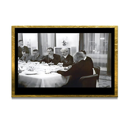 Gazi Mustafa Kemal Atatürk ÖZEL SERİ^# Miyrem  Design Cam Tablo Model: 309