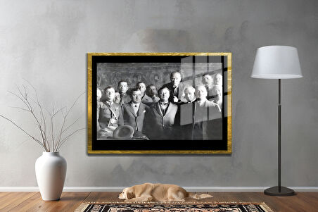 Gazi Mustafa Kemal Atatürk ÖZEL SERİ^# Miyrem  Design Cam Tablo Model: 311