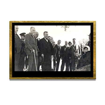 Gazi Mustafa Kemal Atatürk ÖZEL SERİ^# Miyrem  Design Cam Tablo Model: 313