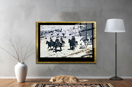 Gazi Mustafa Kemal Atatürk ÖZEL SERİ^# Miyrem  Design Cam Tablo Model: 314