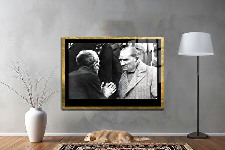 Gazi Mustafa Kemal Atatürk ÖZEL SERİ^# Miyrem  Design Cam Tablo Model: 315
