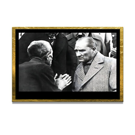 Gazi Mustafa Kemal Atatürk ÖZEL SERİ^# Miyrem  Design Cam Tablo Model: 315