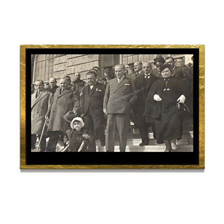 Gazi Mustafa Kemal Atatürk ÖZEL SERİ^# Miyrem  Design Cam Tablo Model: 316