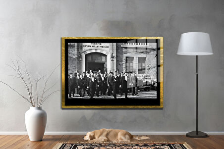 Gazi Mustafa Kemal Atatürk ÖZEL SERİ^# Miyrem  Design Cam Tablo Model: 319