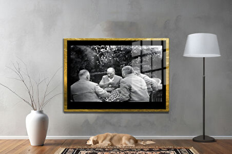 Gazi Mustafa Kemal Atatürk ÖZEL SERİ^# Miyrem  Design Cam Tablo Model: 322