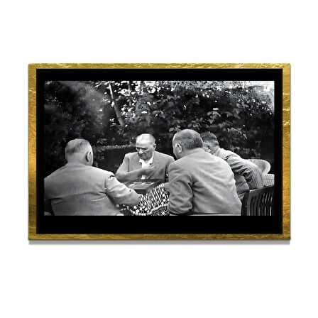 Gazi Mustafa Kemal Atatürk ÖZEL SERİ^# Miyrem  Design Cam Tablo Model: 322