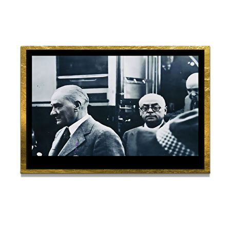 Gazi Mustafa Kemal Atatürk ÖZEL SERİ^# Miyrem  Design Cam Tablo Model: 323