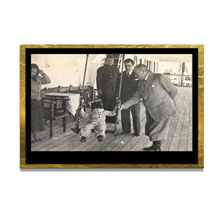 Gazi Mustafa Kemal Atatürk ÖZEL SERİ^# Miyrem  Design Cam Tablo Model: 326