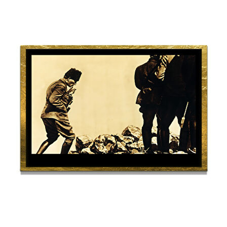 Gazi Mustafa Kemal Atatürk ÖZEL SERİ^# Miyrem  Design Cam Tablo Model: 329