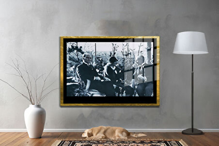 Gazi Mustafa Kemal Atatürk ÖZEL SERİ^# Miyrem  Design Cam Tablo Model: 330