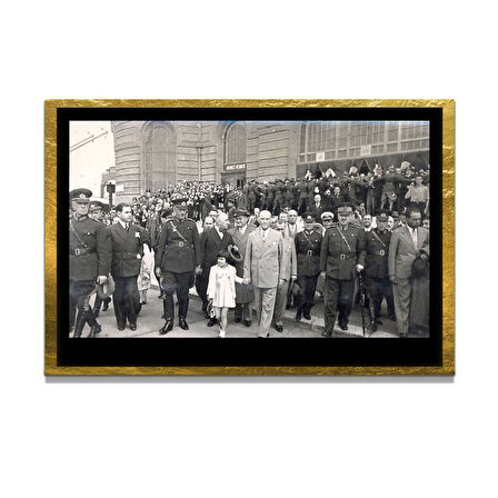 Gazi Mustafa Kemal Atatürk ÖZEL SERİ^# Miyrem  Design Cam Tablo Model: 331