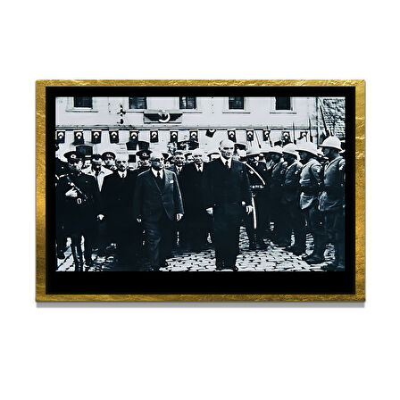 Gazi Mustafa Kemal Atatürk ÖZEL SERİ^# Miyrem  Design Cam Tablo Model: 332