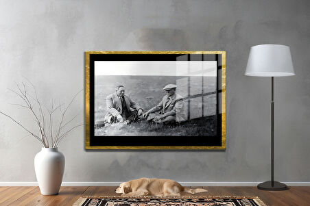 Gazi Mustafa Kemal Atatürk ÖZEL SERİ^# Miyrem  Design Cam Tablo Model: 333