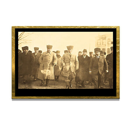 Gazi Mustafa Kemal Atatürk ÖZEL SERİ^# Miyrem  Design Cam Tablo Model: 334