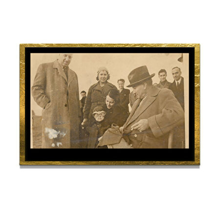 Gazi Mustafa Kemal Atatürk ÖZEL SERİ^# Miyrem  Design Cam Tablo Model: 335